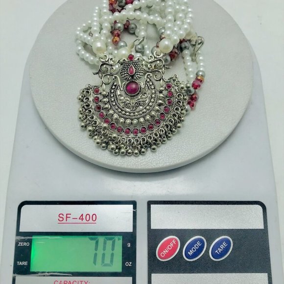 Handmade Layered Beaded Chain Necklace - Picture 7 of 8